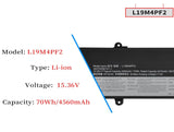 L19M4PF2 L19C4PF2 Laptop Battery for Lenovo S750-15 Yoga Slim 7 15 15-15IIL 15-15IMH Yoga 7-15IMH05 Ideapad Slim 7-15IMH05 Slim 7 S750-15 Series 5B10X18187 5B10X18188 SB10X18189 SB10X18190 15.36V 70Wh Laptop Batteries JS Bazar