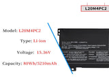 L20C4PC2 L20M4PC2 Laptop Battery for Lenovo Legion 5-17ITH6 82JN 5-17ITH6H 82JM 5-17ACH6 82K0 5-17ACH6H 82JY Series L20D4PC2 L20L4PC2 SB11B53884 5B11B53885 SB11B53887 5B11B53889 15.36V 80Wh Laptop Batteries JS Bazar