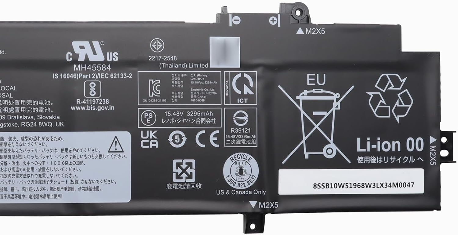 L21D4P71 Laptop Battery 52.5Wh Compatible with Lenovo ThinkPad T14 Gen 3 P14s Gen 3 ThinkPad T14 Gen 4 P14s Gen 4 Series L21M3P71 L21L3P71 L21L4P71 L21M4P71 L21C4P71 L21C3P71 L21M4P72 Laptop Battery Lenovo