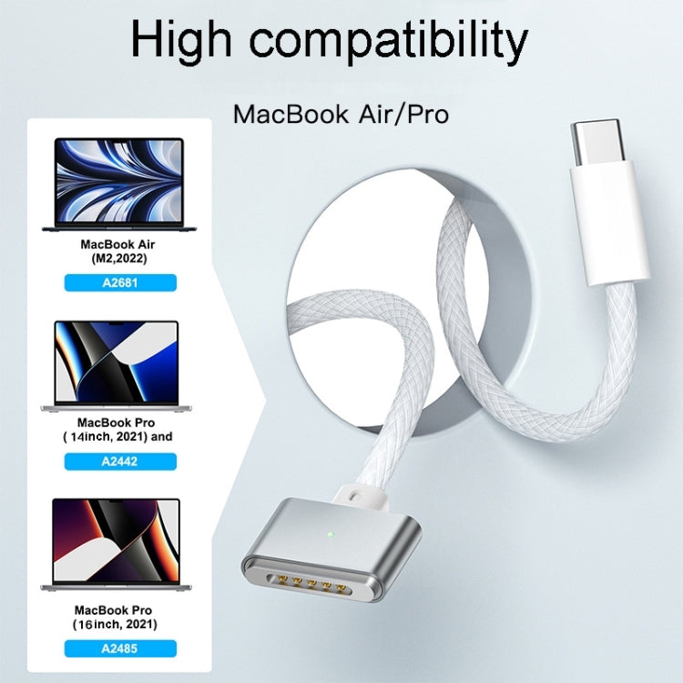 140 watt Type C To MagSafe 3 Adapter Cable For Macbook Pro 14 MacBook Air 13 M3 MacBook Air M2 power cord JS Bazar