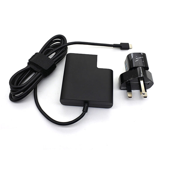 65W USB Type C Slim Travel HP Laptop charger for HP Elitebook x2 x360 1030 1020 G2 20V 3.25A TPN-CA10 Laptop Charger JS Bazar