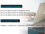 MB06XL L78553-005 Laptop Battery Replacement for Hp ZBook Studio G7 2J3H8PA 1J3R6EA 1J3U6EA 21X54UT H80612762 1J3W1EA 28Y09PA 1J3S8EA 235M3PA 21X85UT Series HSTNN-IB9E L77973-1C1 Laptop Batteries JS Bazar