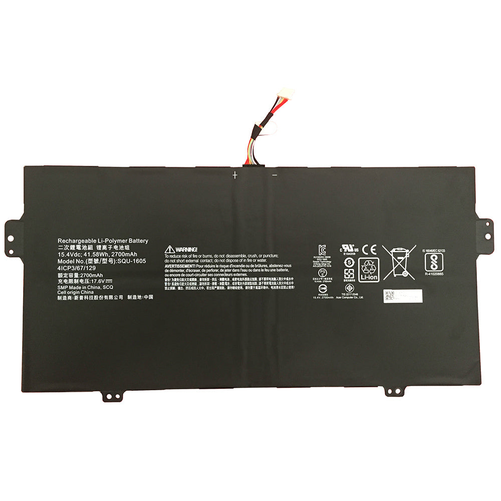 SQU-1605 Acer Laptop Battery for Acer Spin 7 SP714-51 SF713-51 Swift 7 S7-371 SF713 41.58Wh Laptop Batteries JS Bazar