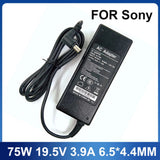 75W Replacement Laptop AC Power Adapter Charger Supply for Sony Model Vaio VGN-FZ Series 19.5V/3.9A (6.5mm*4.4mm) Laptop Charger JS Bazar