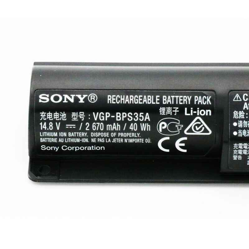 Sony VAIO Laptop Battery for Sony Vaio 14E, 15E SVF1521A2E SVF15217SC 152A24T SVF14212SN 14.8V 40wh VGP-BPS35A VGP-BPS35 BPS35A Laptop Batteries JS Bazar