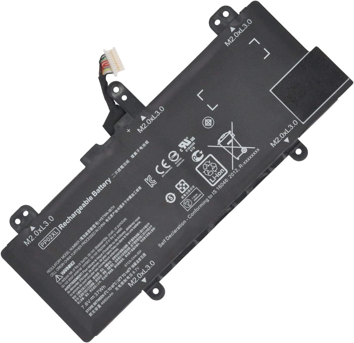 7.6V 37Wh PP02XL original Laptop Battery Compatible With HP HSTNN-IB7H, PP02XL, PPO2XL, TPN-Q166. 823909-141, 824561-005, PP02XL HSTNN-LB6M Laptop Batteries JS Bazar