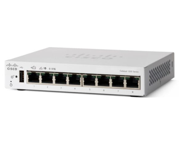 Cisco Catalyst 1200-8T-D Smart Switch, 8 Port GE, Ext PS, Desktop- Networking Switches JS Bazar