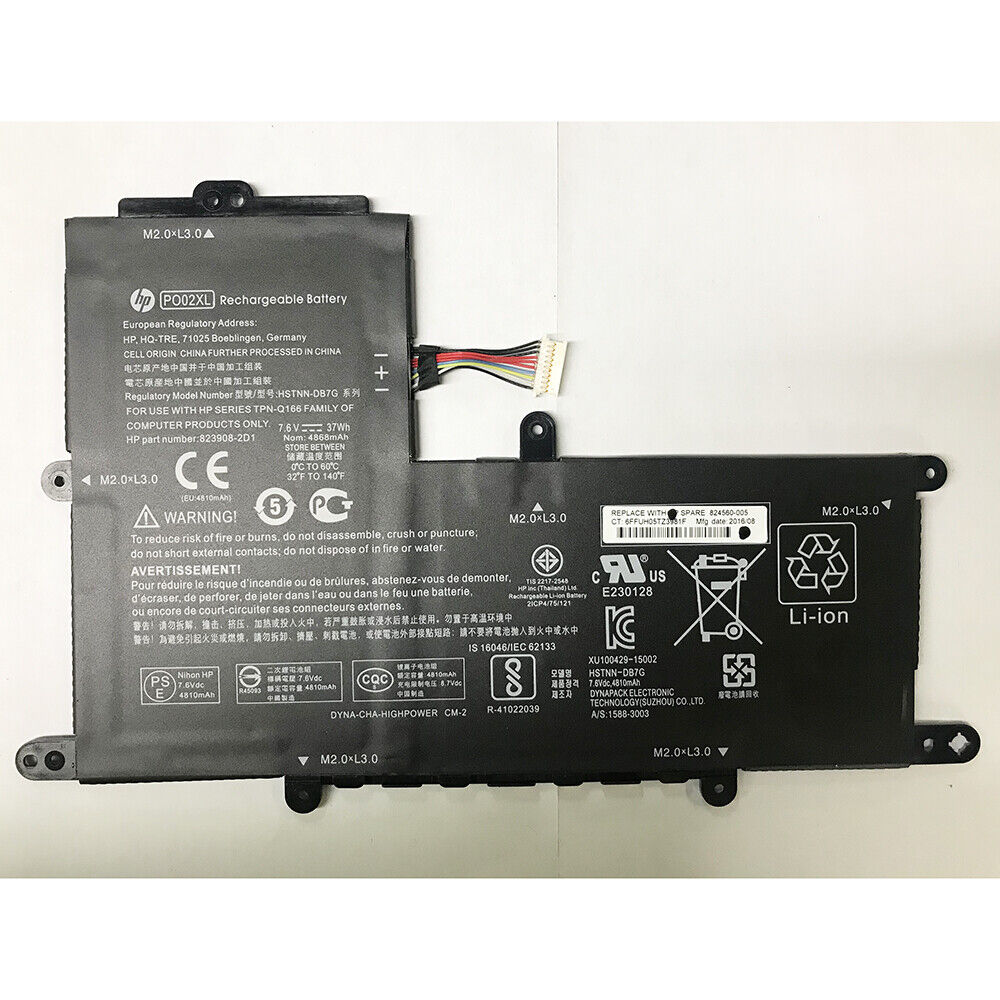 7.6V 37Wh PO02XL original Laptop Battery Compatible With HP Stream 11-R 11-R000 11-R014WM 11-R010NR 11-R015WN 11-R015WM Pro G2 G3 Series Laptop Batteries JS Bazar