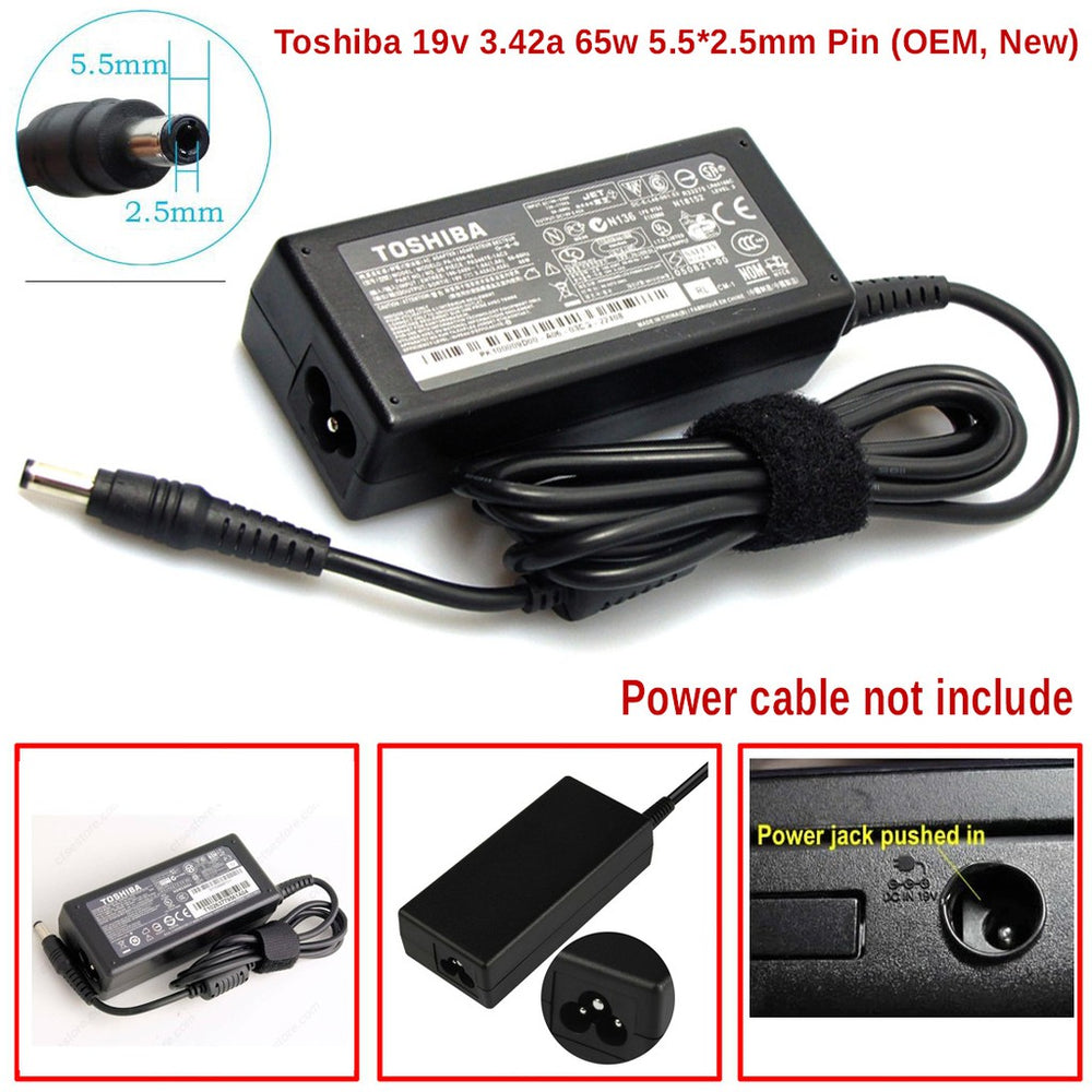 19V 4.74A 90W Toshiba Portege R30-A-1D9 Laptop Charger For 1A9 A200-1AA - JS Bazar