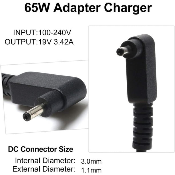 19V 3.42A 65w Acer Spin 3 SP315-51, Swift 3 SF315, Switch Alpha 12 SA5-271 AC Laptop Adapter - JS Bazar