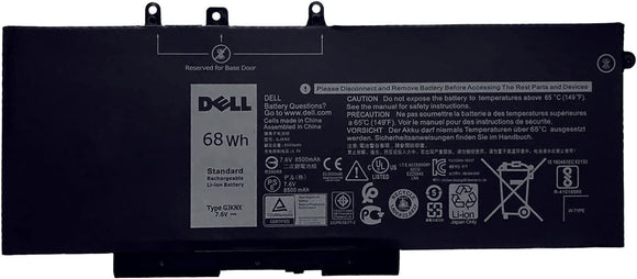 Dell Latitude 5280 GJKNX 5290 5480 5490 5491 5495 5580 5590 5591 Precision 3520 3530 68Wh 100% Original Laptop Battery Laptop Batteries JS Bazar