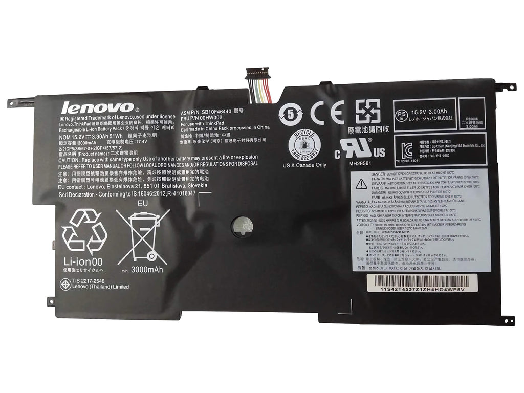 00HW003 Lenovo ThinkPad X1 Carbon Gen3 20A7 20A8 45N1701 45N1702 45N1703 45N1700 Laptop Battery Laptop Battery Lenovo
