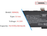 HP Omen 15-EK 15-EN SD06XL genuine laptop battery