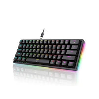 Redragon Akali K642-RGB 60% Wired Gaming Mechanical Keyboard - Black | K642-RGB - JS Bazar