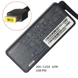 65W Lenovo Slim Tip laptop adapter, 20V DC 3.25A output