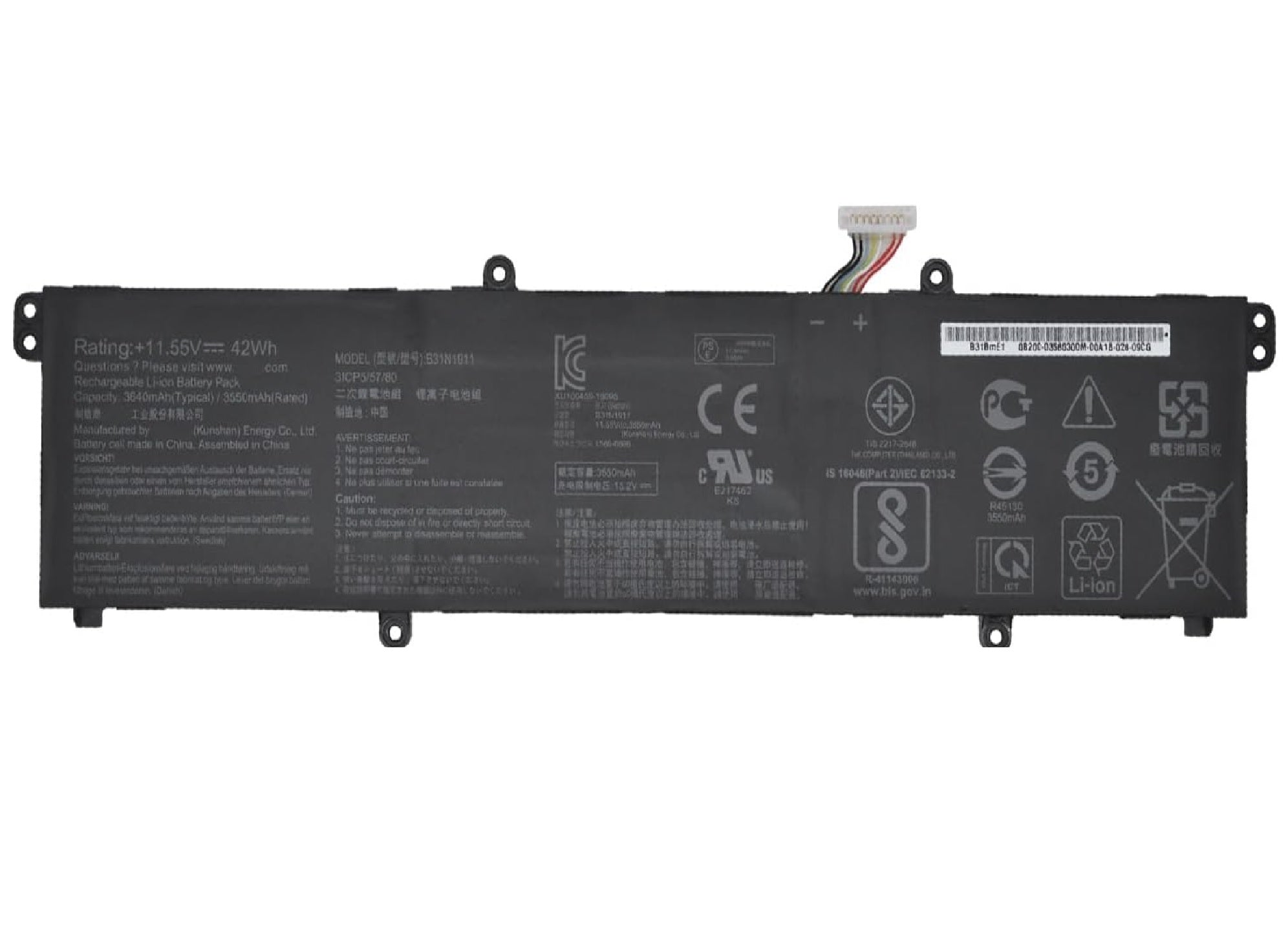 B31N1911 Asus VivoBook Flip 14 TM420IA-EC043T Asus Laptop Battery Laptop Batteries JS Bazar