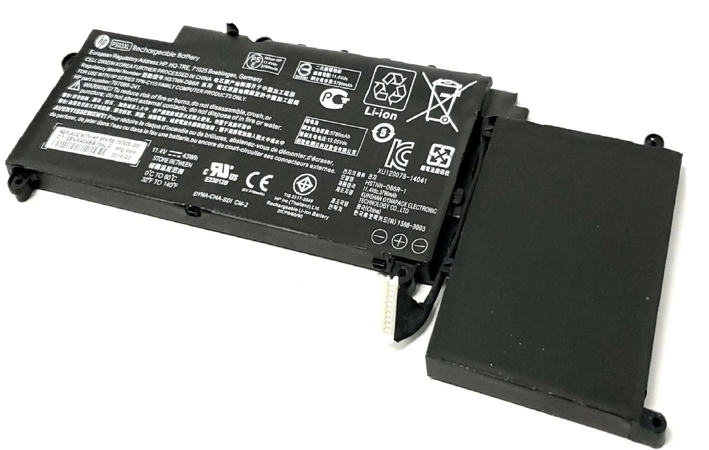Original Hp PS03XL HSTNN-DB60, HSTNN-DB6O, HSTNN-DB6R,PL03, PL03043-PR, PS03043XL Laptop Battery Laptop Batteries JS Bazar