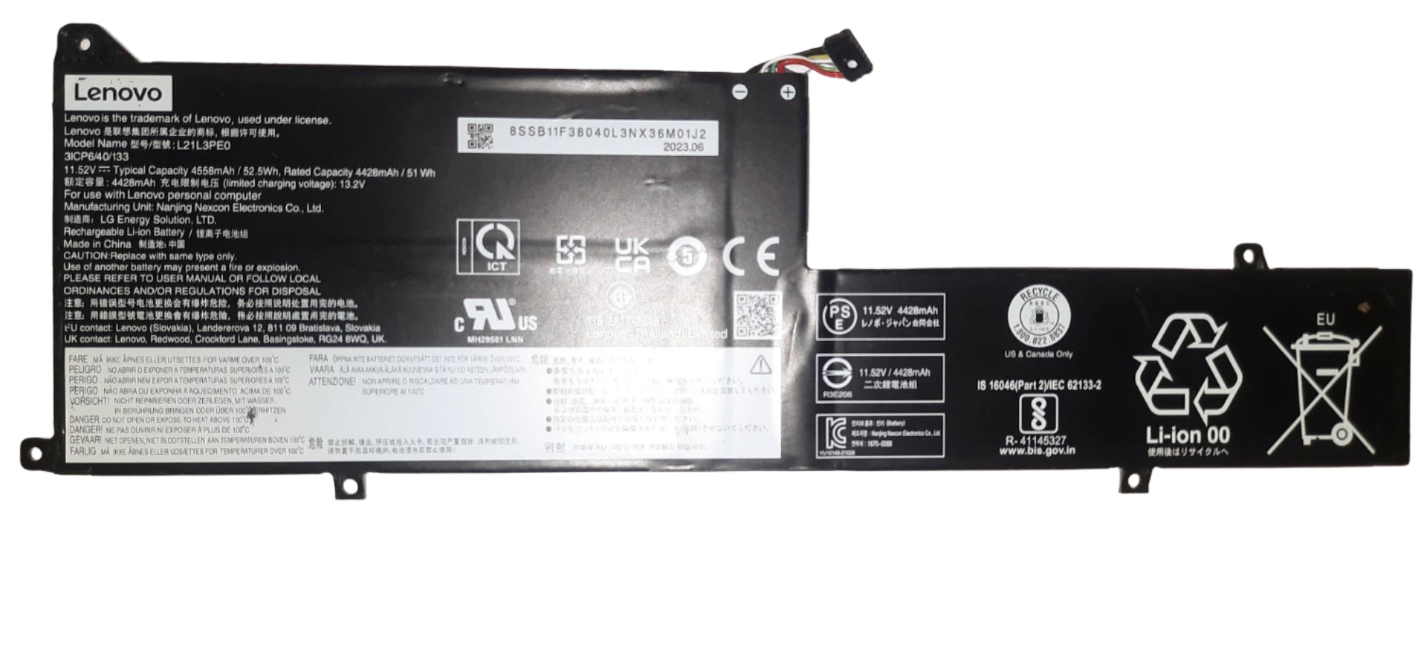 L21L3PE0 Laptop Battery 52.5Wh Compatible with Lenovo Flex 7-14IRU8 5-14ALC7 IdeaPad Flex 5-14IAU7 5-14ALC7 5-14ABR8 5-14IRU8 5-16ALC7 5-16IRU8 5-16IAU7 7-14IAU7 Series L21M3PE1 L21L3PE0 Laptop Batteries JS Bazar