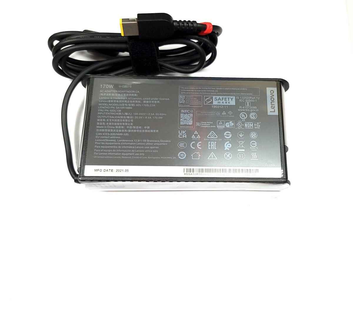 170W Lenovo Laptop Charger for Lenovo ThinkPad P73, Compatible with PN: SA10R16886, 02DL140, ADL170SCC3A.Slim Design 20V 8.5A Power Adapter & Charger Accessories JS Bazar