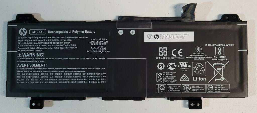 Original GH02XL HP Chromebook 14 G6 1A715UT, Chromebook 14A-NA0010NO Laptop Battery Laptop Batteries JS Bazar