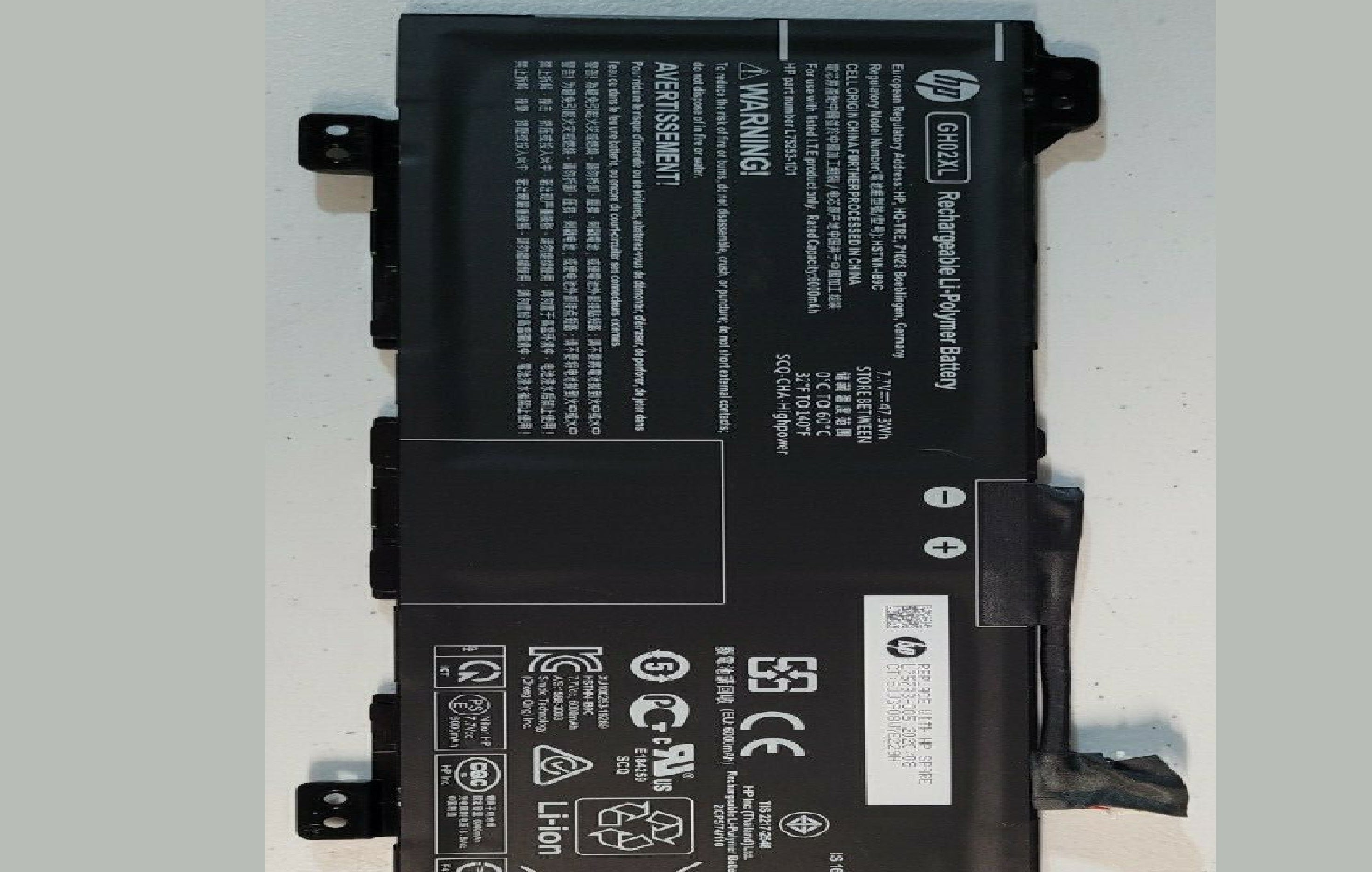 Original GH02XL HP Chromebook 14 G6 1A715UT, Chromebook 14A-NA0010NO Laptop Battery Laptop Batteries JS Bazar