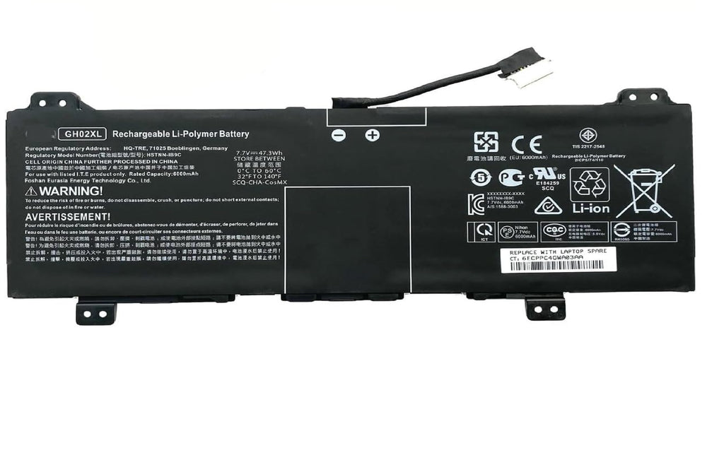 Original GH02XL HP Chromebook 14 G6 1A715UT, Chromebook 14A-NA0010NO Laptop Battery Laptop Batteries JS Bazar