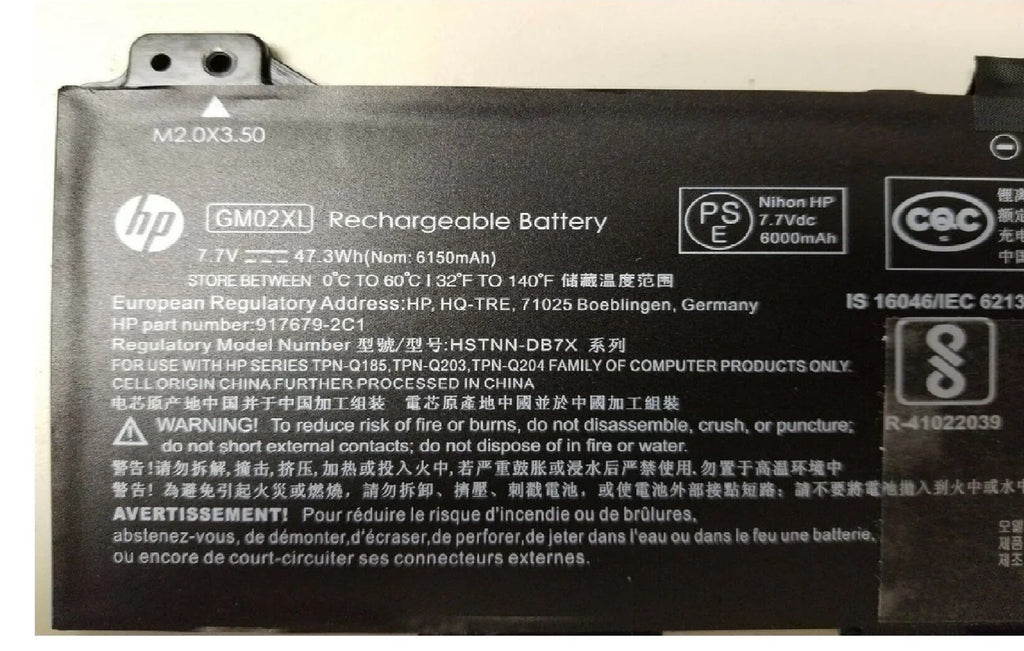 Original GM02XL HP Chromebook 11 G6 EE(3QN39PA), Chromebook 14 G5(3GJ76EA) HSTNN-DB7X Laptop Battery Laptop Batteries JS Bazar