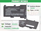 TI04XL M24563-005 Laptop Battery Replacement for HP Envy 17 Envy 17-ch Series Notebook HSTNN-IB9T M24420-1D1 M24420-1C1 TI04055XL 15.12V 55.67Wh Laptop Batteries JS Bazar