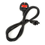 UK 3-pin C5 cloverleaf power cord for Dell 65W charger
