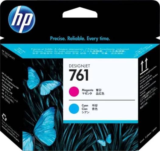 HP 761 Magenta/Cyan DesignJet Printhead : CH646A Cartridges JS Bazar
