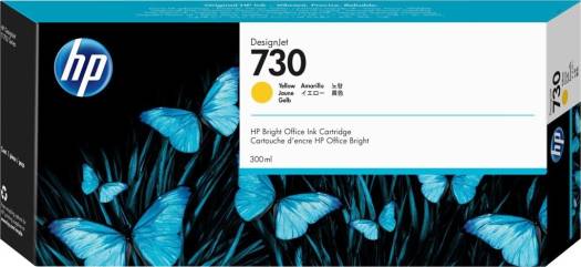 HP 730 300-ml Yellow DesignJet Ink Cartridge : P2V70A Cartridges JS Bazar