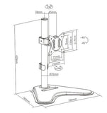 single-monitor steel articulating monitor stand | 91-ldt66t01 Desktop Mount JS Bazar