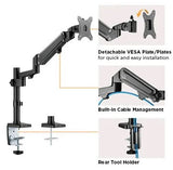 Single Monitor Heavy-Duty Aluminum Gas Spring Monitor Arm | LDT47-C012N Desktop Mount JS Bazar
