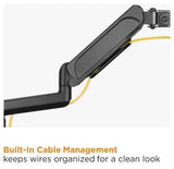 Dual Monitors Pole-Mounted Gas Spring Monitor Arm | LDT48-C024 Desktop Mount JS Bazar
