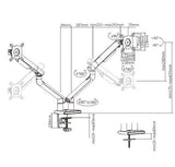 premium aluminum spring-assisted dual monitor arms | 91-ldt49c024 Desktop Mount JS Bazar