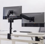 Dual Monitors Pole-Mounted Gas Spring Monitor Arm | LDT48-C024 Desktop Mount JS Bazar