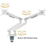 premium aluminum spring-assisted dual monitor arms | 91-ldt49c024 Desktop Mount JS Bazar