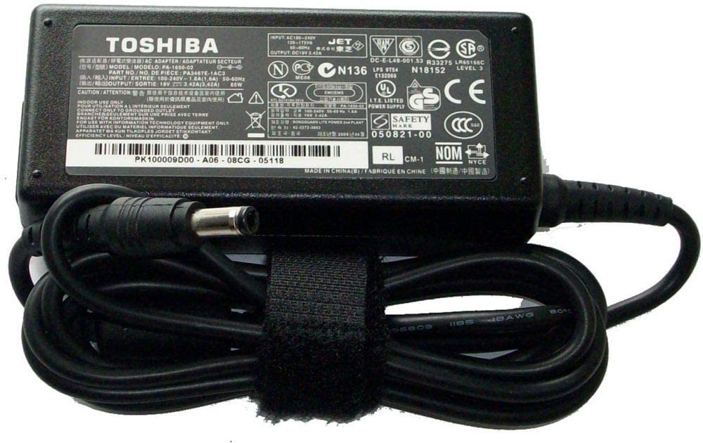 65W Toshiba Satellite A660, Satellite A665, Tecra U845W, Portege L10-100 series Laptop Replacement Charger - JS Bazar