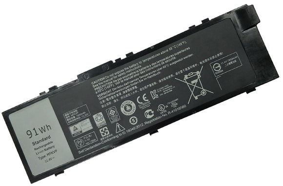 91Wh MFKVP Replacement Dell Precision 15 (7510) / 17 (7710) Replacement Laptop Battery
