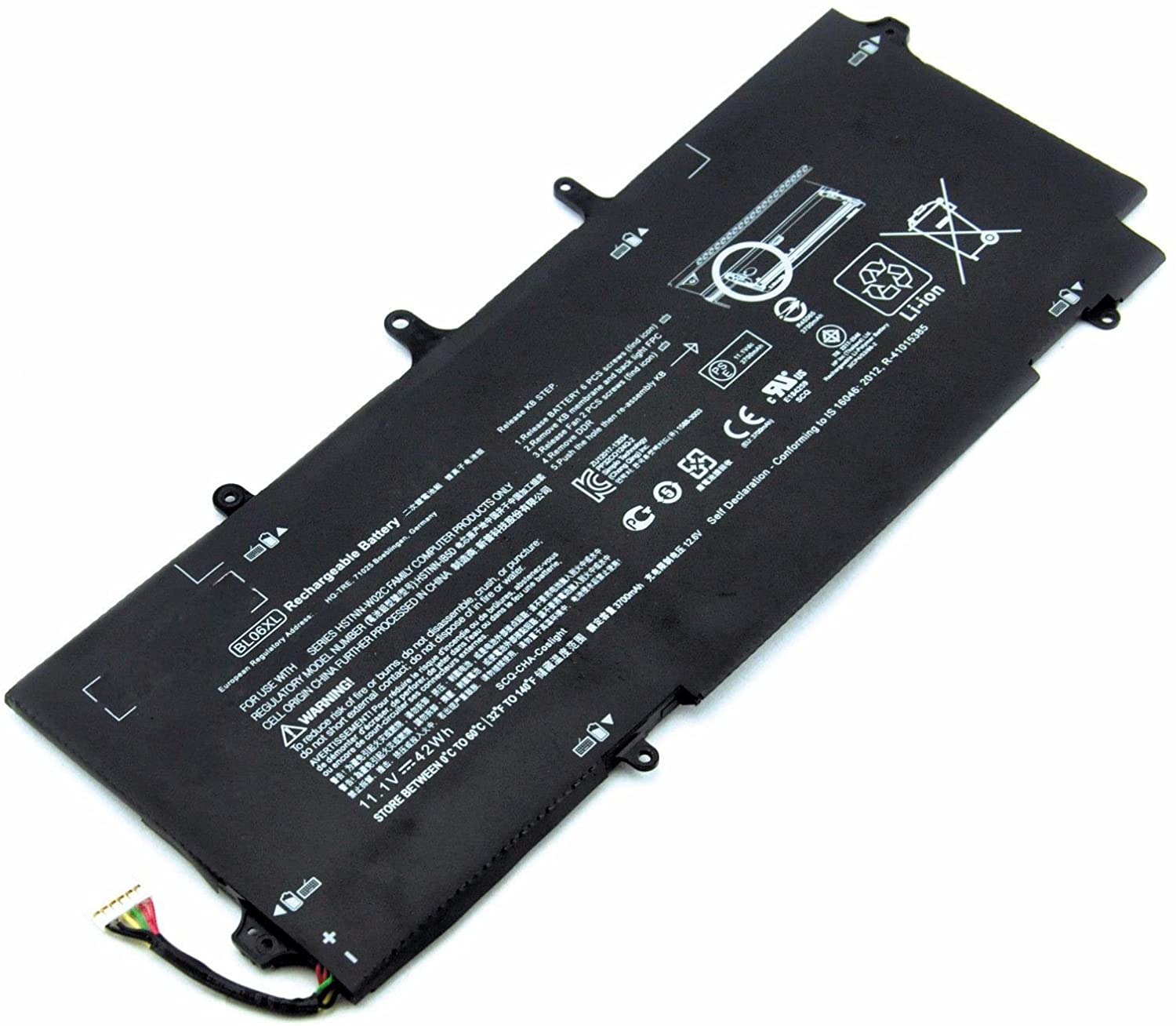 42Wh BL06XL,BL03XL HP EliteBook Folio 1040 G2 (N0X82UC), HSTNN-DB5D HSTNN-W02C 722236-2C1 Notebook Internal Battery
