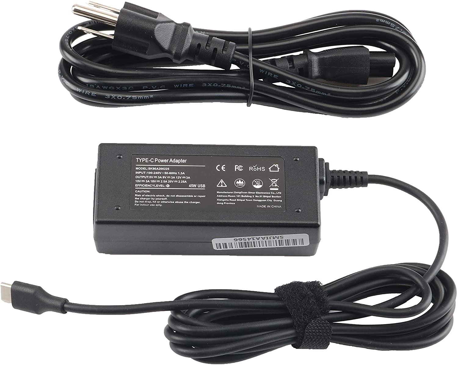 45w Acer laptop charger Adapter USB type C for acer Aps612 LF Power Adapter & Charger Accessories JS Bazar