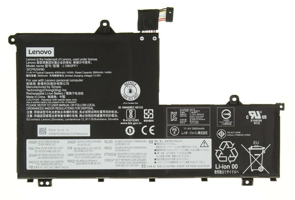 L19M3PF1 Lenovo ThinkBook 14-IML 15-IML 14-IIL 15-IIL, ThinkBook 15 20SM0015US Replacement Laptop Battery