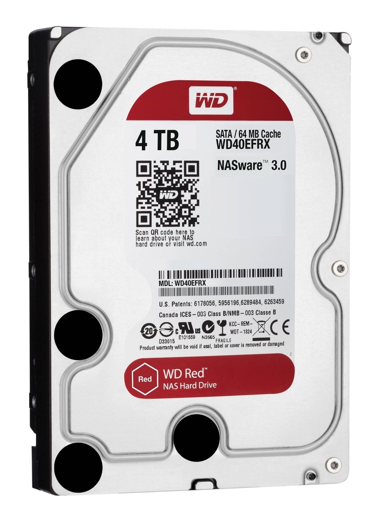 WD Red Plus 4TB NAS Hard Disk Drive - 5400 RPM Class SATA 6Gb/s, CMR, 128MB Cache, 3.5 Inch | WD40EFZX-68AWUN0 Hard Drives JS Bazar