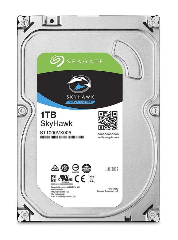 Seagate 1TB SkyHawk Surveillance Hard Drive - SATA 6Gb/s 64MB Cache 3.5-Inch Internal Drive | ST1000VX005 Hard Drives JS Bazar