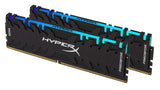 Kingston HyperX Predator DDR4 RGB 16GB kit (2x8) 3200MHz CL16 DIMM XMP RAM Memory/Infrared Sync Technology Black | HX432C16PB3AK2/16 RAM JS Bazar