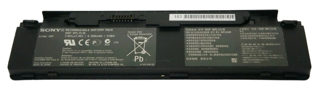 VGP-BPS15 VGP-BPL15 Sony VAIO Laptop Battery for Sony Vaio VGN-P11 VGN-P15 VGN-P17 VGN-P19 VGP-BPS15/B VGP-BPS15/S Laptop Batteries JS Bazar