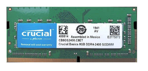 Crucial Basics 8GB DDR4 2400MT/s CL17 1.2V SODIMM Memory | CB8GS2400 - JS Bazar