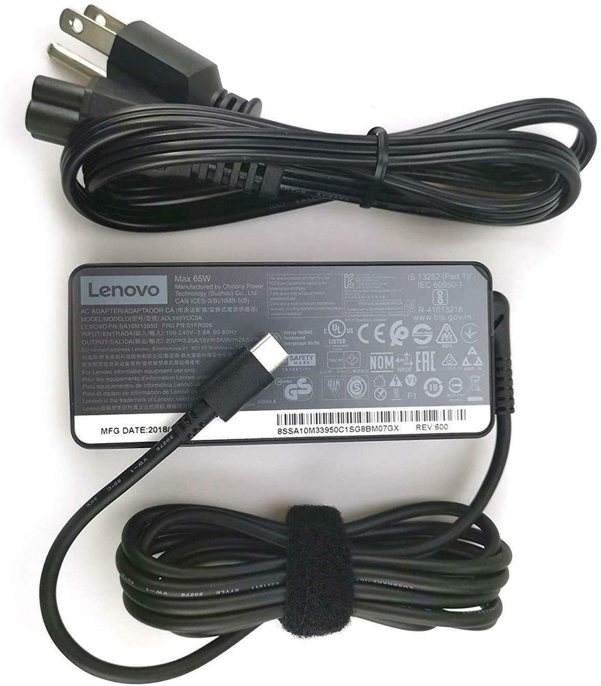Original Lenovo 65W Standard AC Adapter for X1 Yoga (USB Type-C) - JS Bazar