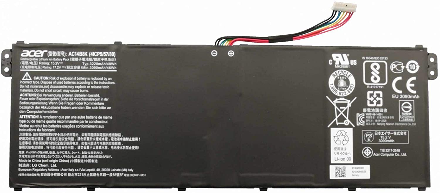 Acer Laptop Battery for Acer ac14b8k nitro 5 an515 e3-111 e3-112 15.2v 48wh Laptop Batteries JS Bazar