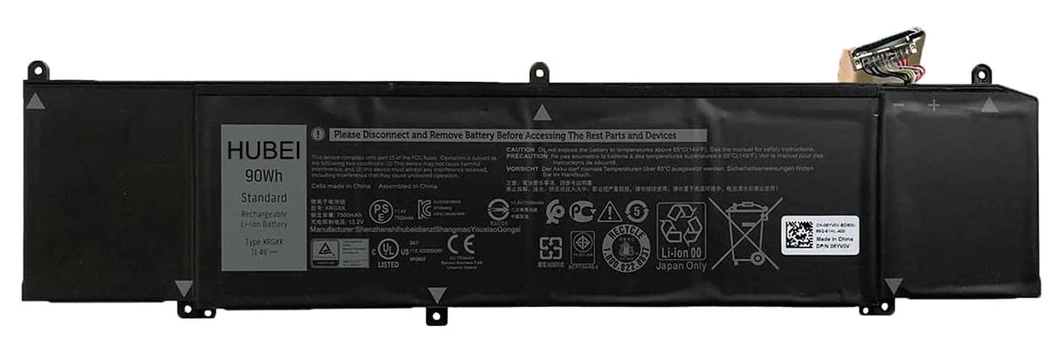 Dell Alienware XRGXX 06YV0V M15 M17 Series Original Dell Alienware Laptop Battery Laptop Batteries JS Bazar